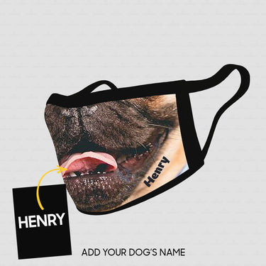 Personalized Dog Gift Idea - Just A Pug's Tongue For Dog Lovers - Cloth Mask